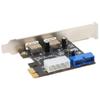 PCIE To USB3.0 Expansion Card 2 Ports High Speed Stable Transfer 20 Pin Connector Usb Pcie Card