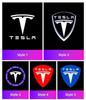 Car Sticker Tesla 2Pcs Car Door Projector LED Logo Welcome Lights Shadow Decoration Lamp for Tesla Model 3 Y Model X S Accessori