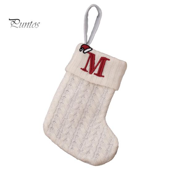 Рождественский чулок с буквами Легко повесить Привлекательный праздничный декор елки Подставка для подарков Рождественский чулок