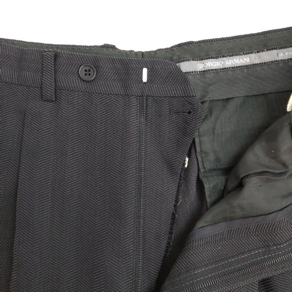 Giorgio Armani Осенне-зимний костюм мужской 50 L черный серый пиджак брюки(ИСПОЛЬЗОВАЛ)