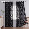 1PC LOZUJOJU American Style Lace Jacquard Transparent Sheer Curtain Versatile Tulle for Living Room Bedroom Balcony Window Home Decor