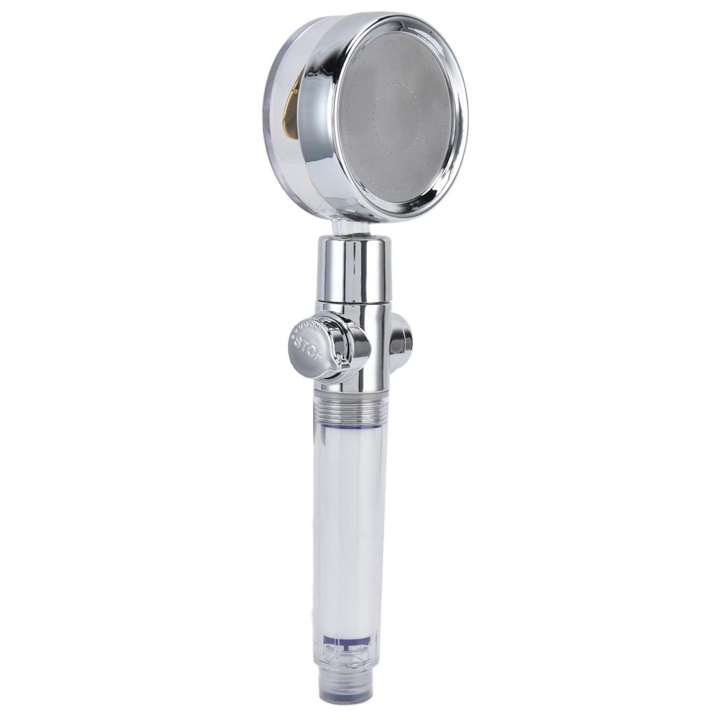 Турбонаддувная лейка для душа ручная с пропеллером вращение на 360 градусов резьба G1/2 съемная для