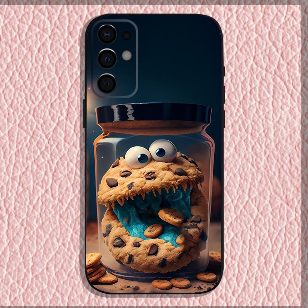 Funny C-Cookie-M-Monster Phone Case For Samsung S24,S21,S22,S23,S30,Ultra,S20,Plus,Fe,Lite,Note,10,9,5G Black Soft Shell
