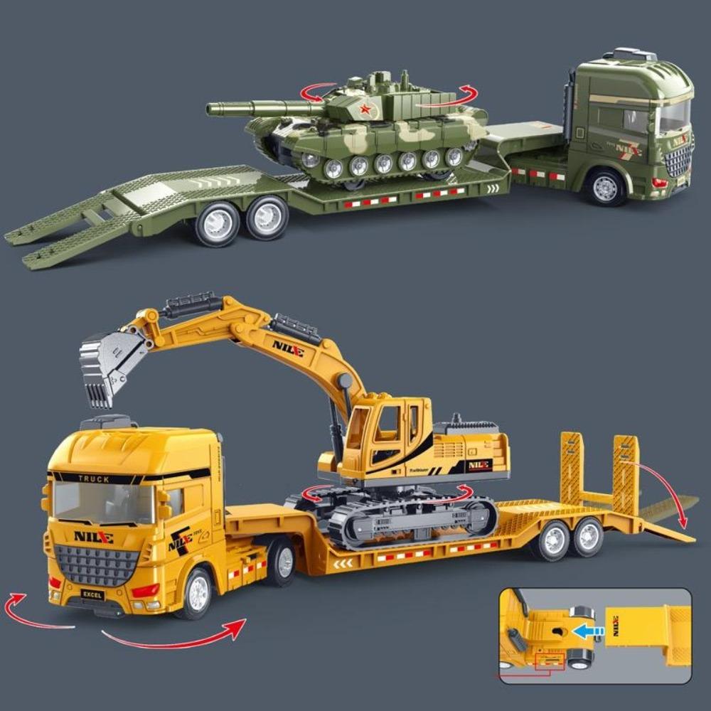 Alloy Construction Vehicle Toy Semi-carrier Children's Inertial Toys for Kids