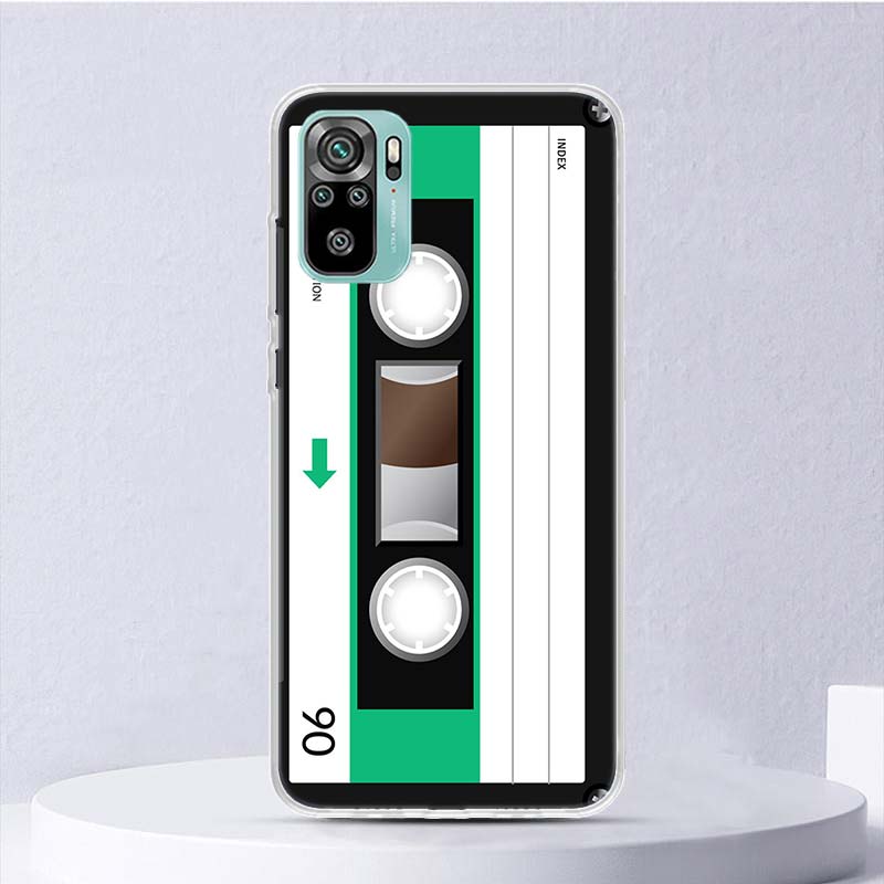 Vintage Magnetic Old Tape Cassette Soft Case For Xiaomi Redmi Note 14 13 12S 11S 10S 12 Pro Plus Phone Cover 11 10 11E 11T Note1