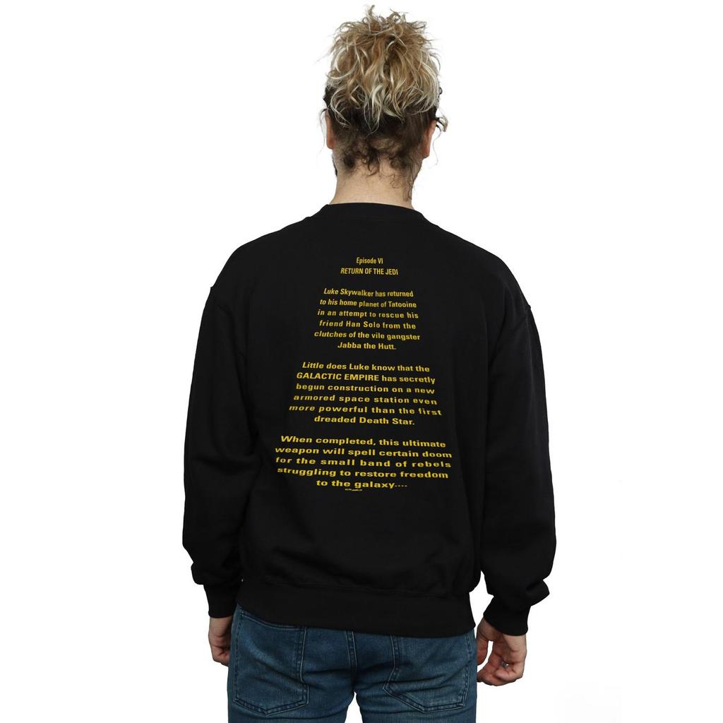Star Wars Mens Return Of The Jedi Opening Crawl Badge Sweatshirt