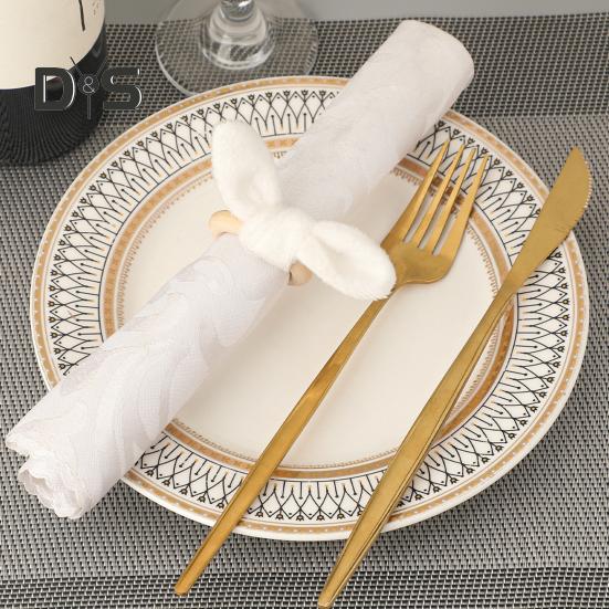 Кольцо для салфеток в виде пасхального кролика, держатель для салфеток в весеннем стиле, пряжка для салфеток в виде кроличьих ушей, украшения стола для званого ужина, банкета, мероприятий