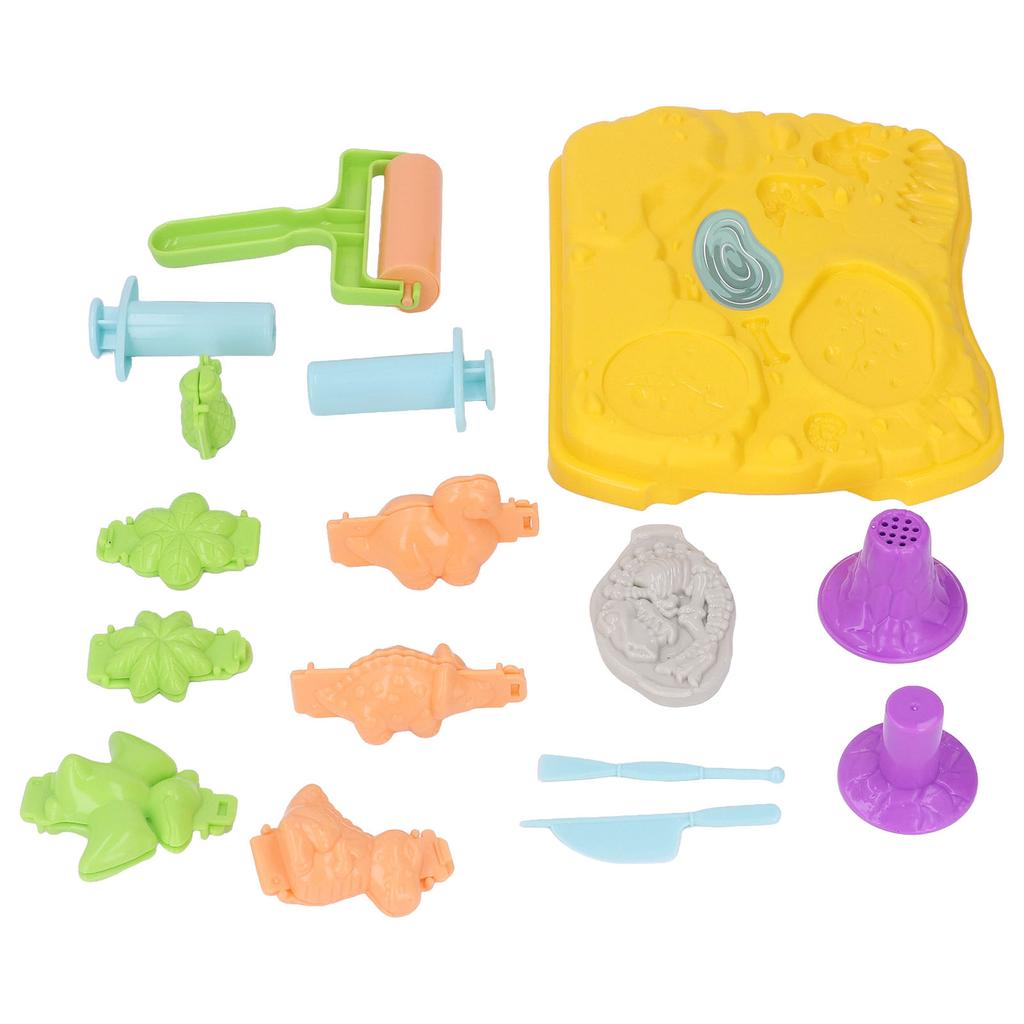 Пластилин для моделирования, нежный, мягкий, эластичный, форма для динозавра, вулкана, набор инструментов для цветной рисовой глины, высыхающий на воздухе