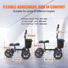 VEVOR Folding Knee Scooter, Aluminum Steerable Knee Walker with Height-Adjustable Handlebar & Knee Pad, 12" (30.5 cm) All-Terrain Wheels
