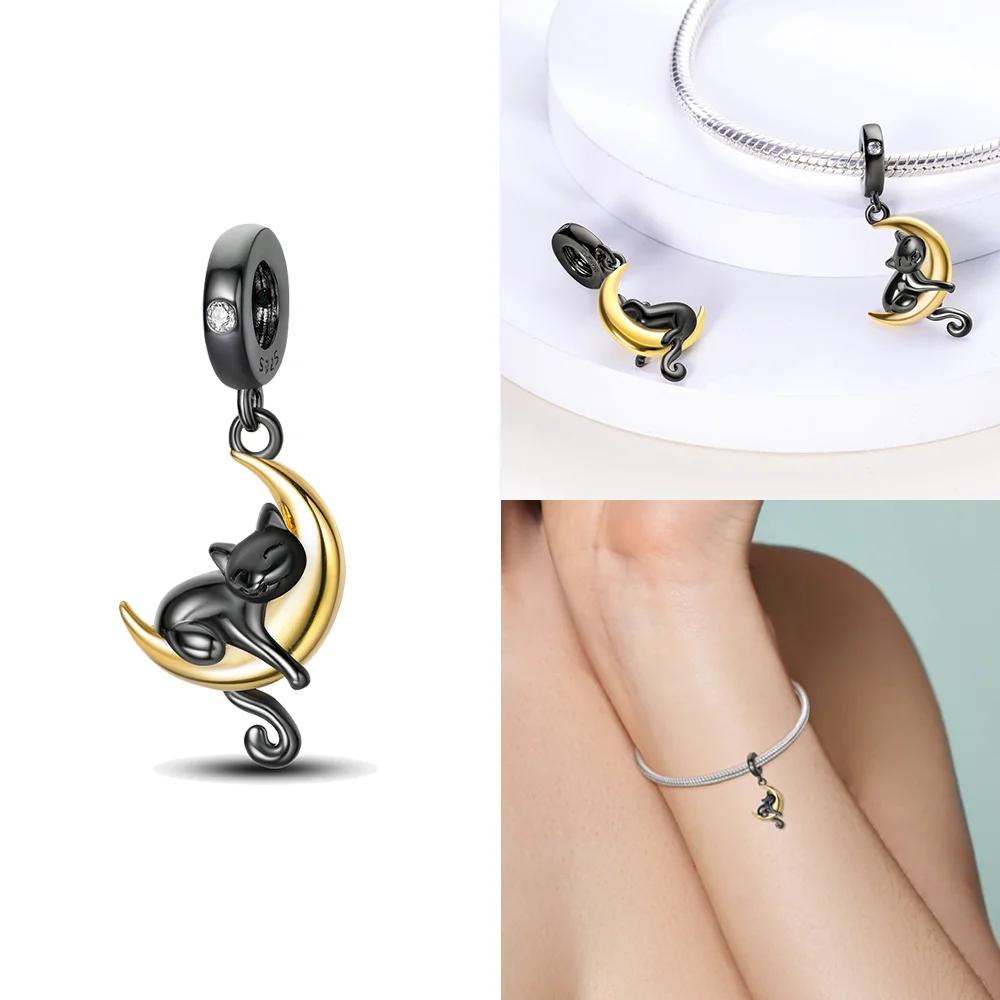 Медные Оригинальные Шармы Любовь Сердце Собака Кошка Лапы Подвеска Бусины Подходят для Браслета Mula DIY Ювелирные Изделия Для Женщин Подарок