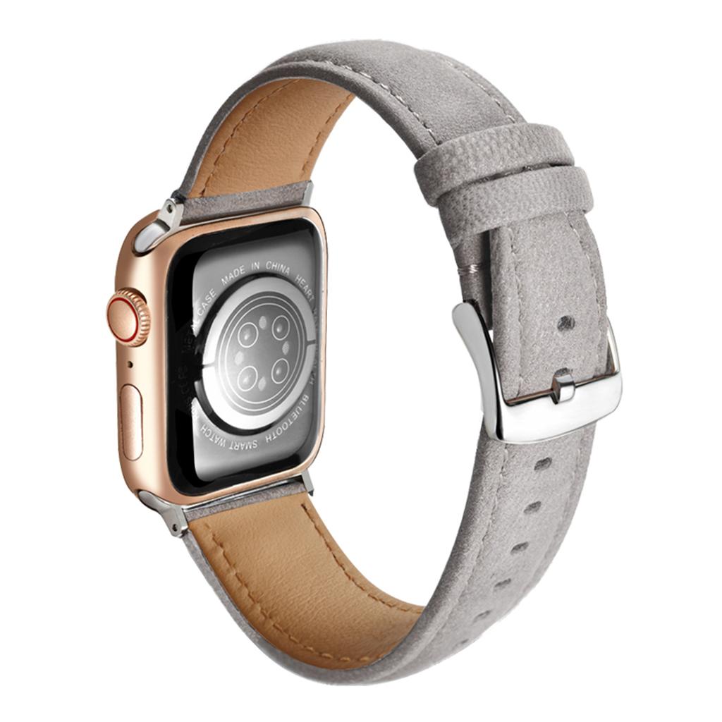 Top Layer Genuine Cow Leather Strap for Apple Watch Series 11 10 42mm/9 8 7 41mm/SE3 SE2 SE 6 5 4 40mm/3 2 1 38mm Quick Release Watch Band