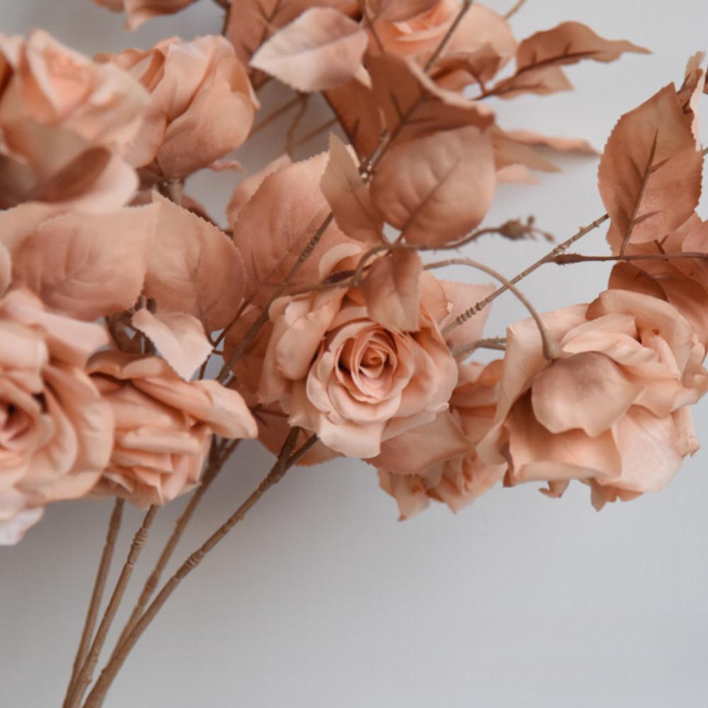 Искусственные цветы 4 шт. искусственные шелковые розы со стеблями, настоящие, объемные цветы для свадебных букетов, центральных композиций, приемов, вечеринок, домашнего декора