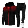 Tracksuit Men Two Pieces Set Mens Sportswear Male Jacket Hoodie And Pants Sweatsuit Hoodies+Pants 