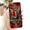 Для iPhone XR Чехол Cover Роскошный Буквы от A до Z Крутая Корона 2D Расписной Силиконовый Корпус Телефона A2107 A2108 A2105 A2106 A1984