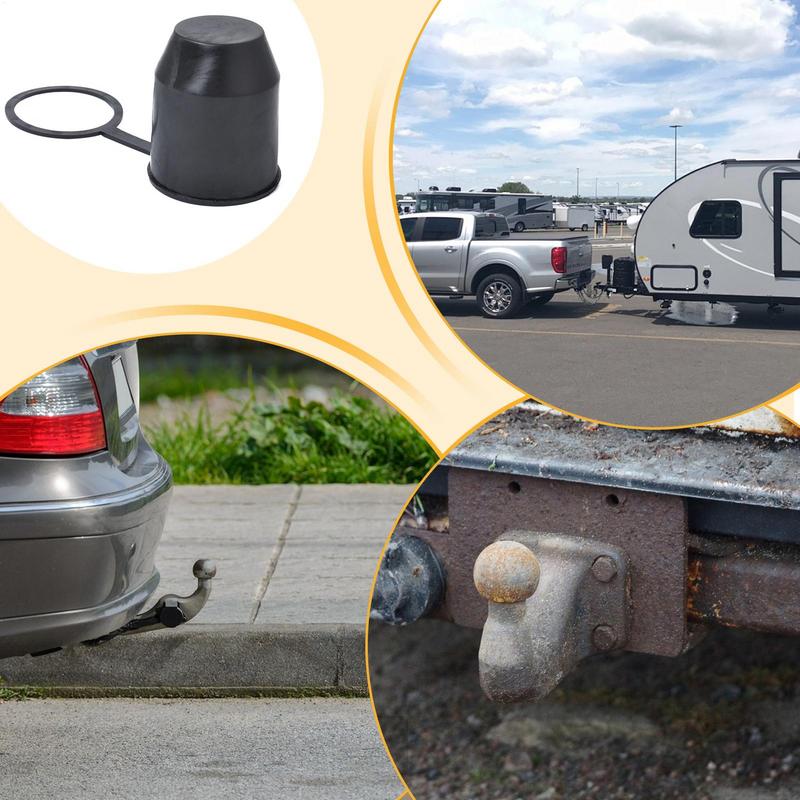 50 мм колпачок для фаркопа, крышка шара для прицепа, шарообразная форма, защита для фаркопа с пластиковым крюком, универсальная для прицепа RV