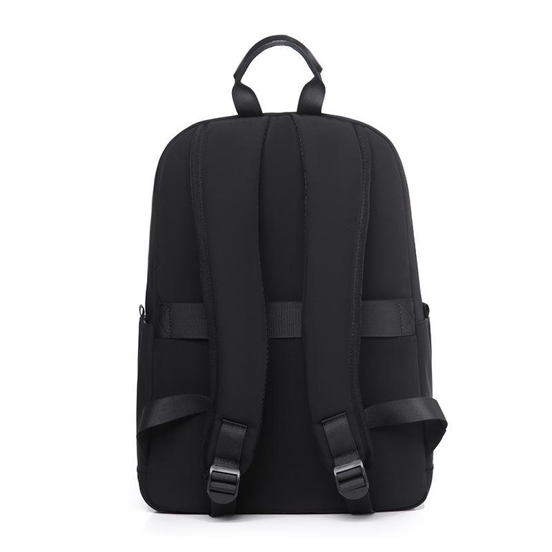 Unisex Korean Large Capacity 14" Backpack with Optional Logo - Ideal for Junior High Students, Simple and Stylish Design