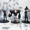 One Piece Модель ручной работы Золотой город Версия из фильма Черная одежда Команда Соломенной шляпы 9 Полный набор Луффи Зоро Аниме Фигурки ПВХ Материал