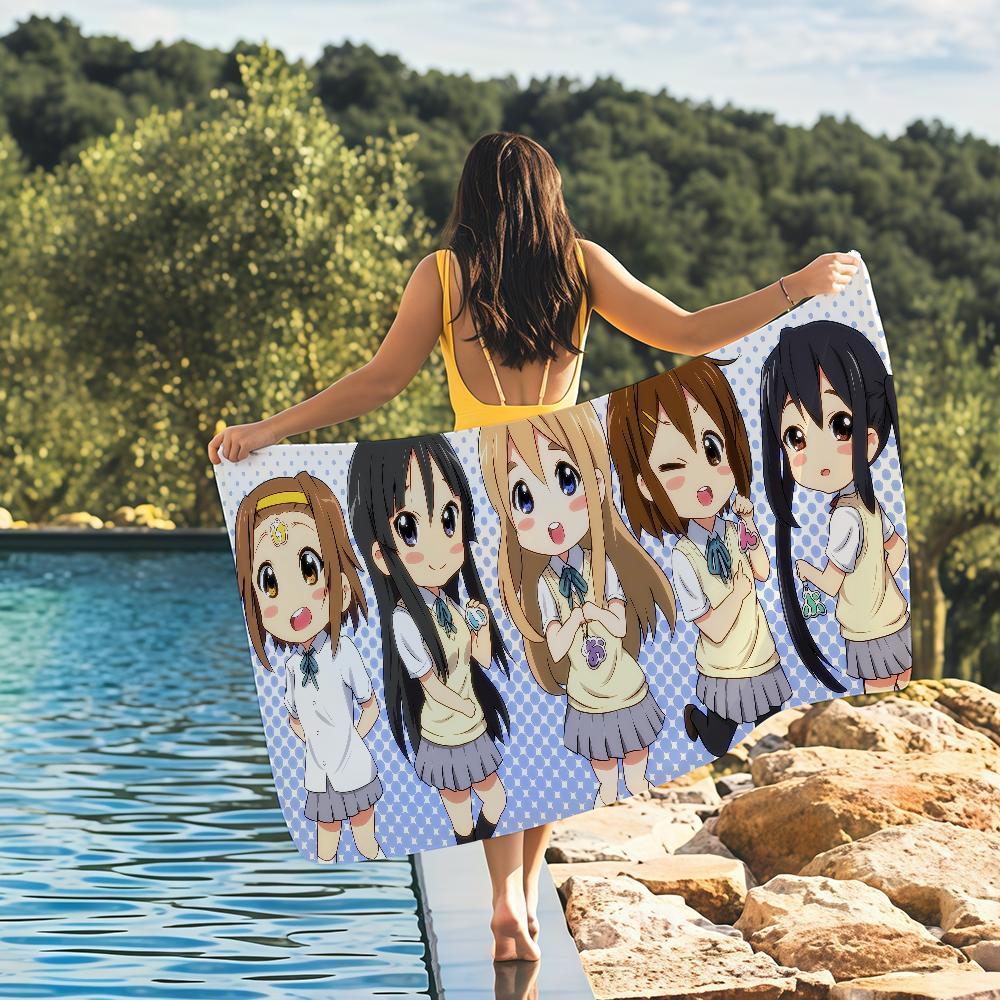Милое Аниме K-ON Полотенце Быстросохнущие Пляжные Полотенца Подходят Для Бассейнов Кемпинга Йоги И Спортзала
