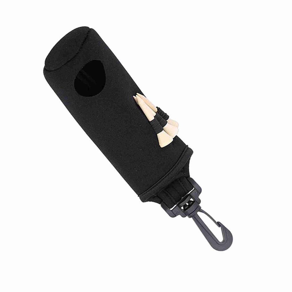 Golf Ball Bag Holder Clip Utility Pouch Golfers Organizer Golfing Accessories With Tees Black
