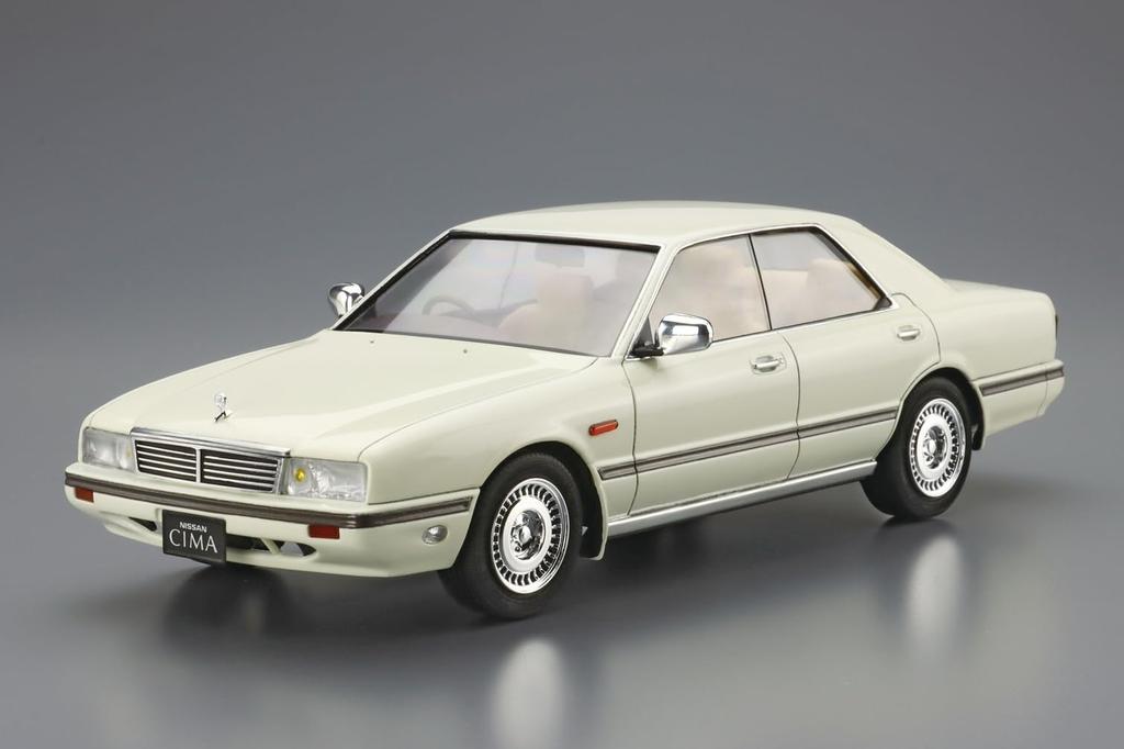 Aoshima Bunka Kyozaisha The Model Car Series Nissan Y31 Cima Type II Limited 1990 Plastic Model Molding Color 1/24 No.31
