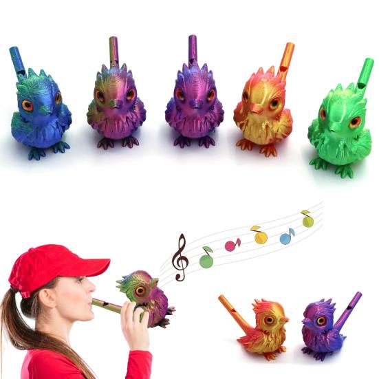 Bird Whistle for Kids Adults Bird-Shaped Water Whistle 3D Printed Colorful Bird
