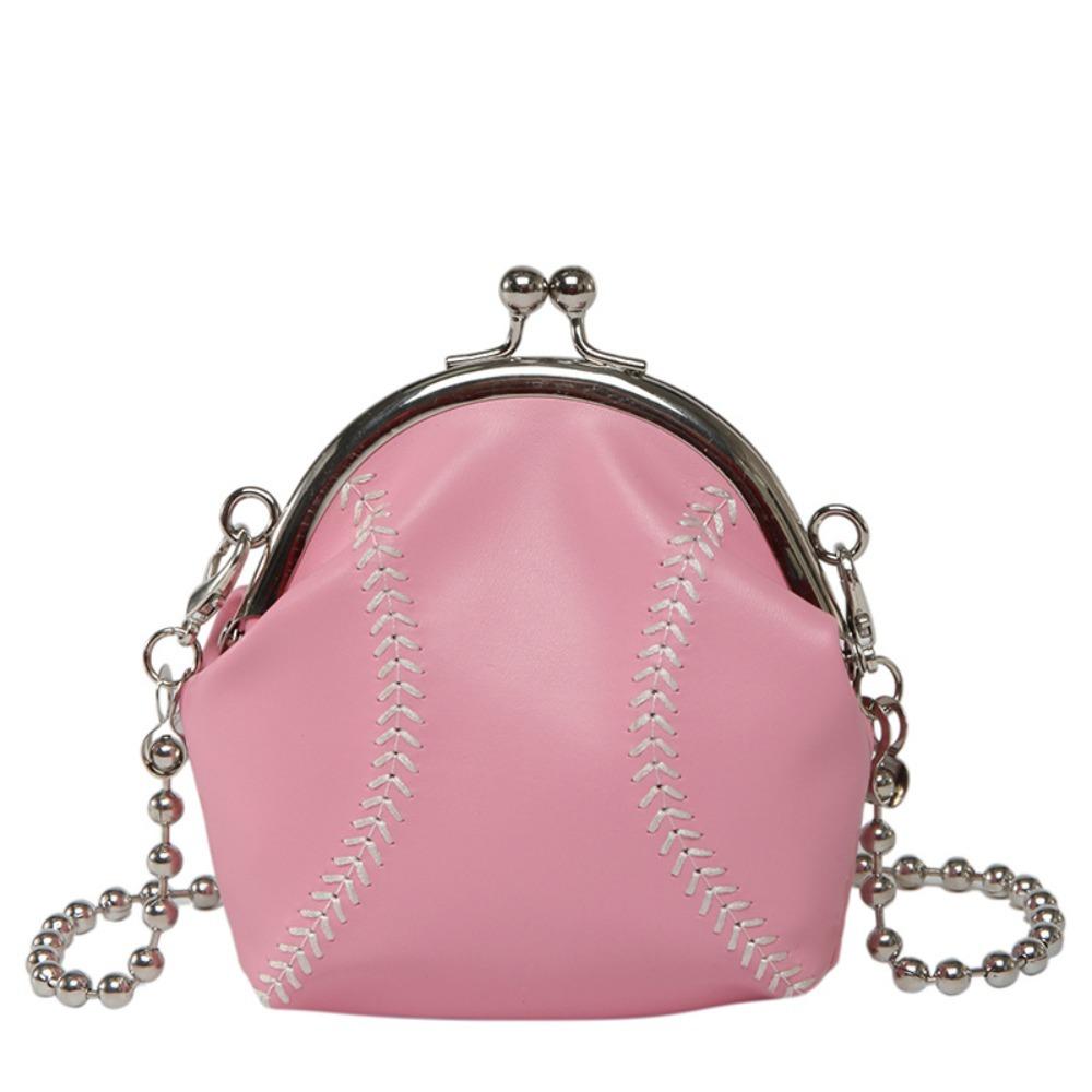 Personalized Chain Mini Shell Bag Funny Baseball Design Vintage Crossbody Purse Gift