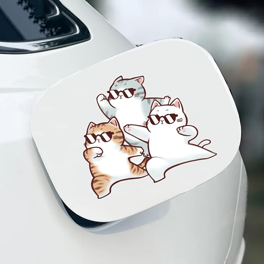 Cat Pattern Car Stickers for Window Fuel Tank Bumper Auto Scratch Blocking Sticker Waterproof Motorcycle Decals Helmet Decal