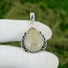 925 Silver Pear Natural Golden Rutile Unique Anniversary Wedding Pendant Jewelry