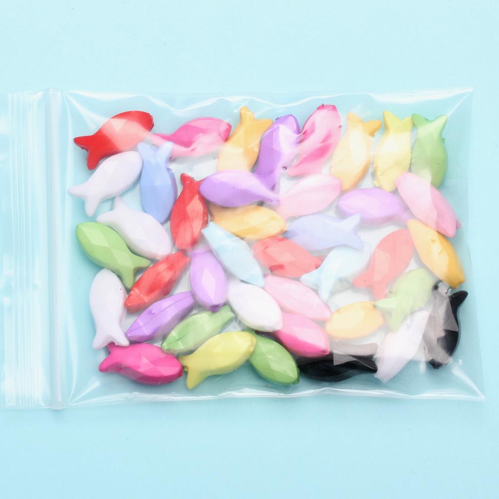 40 шт. 8*18 мм, блестящие свободные бусины, модная партия для DIY браслета, ожерелья, аксессуары ручной работы, акриловые аксессуары в форме рыбы