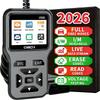 Диагностический сканер OBD2 - Полный считыватель кодов неисправностей двигателя, подготовка к вводу/управлению, тестирование напряжения и возможности стирания