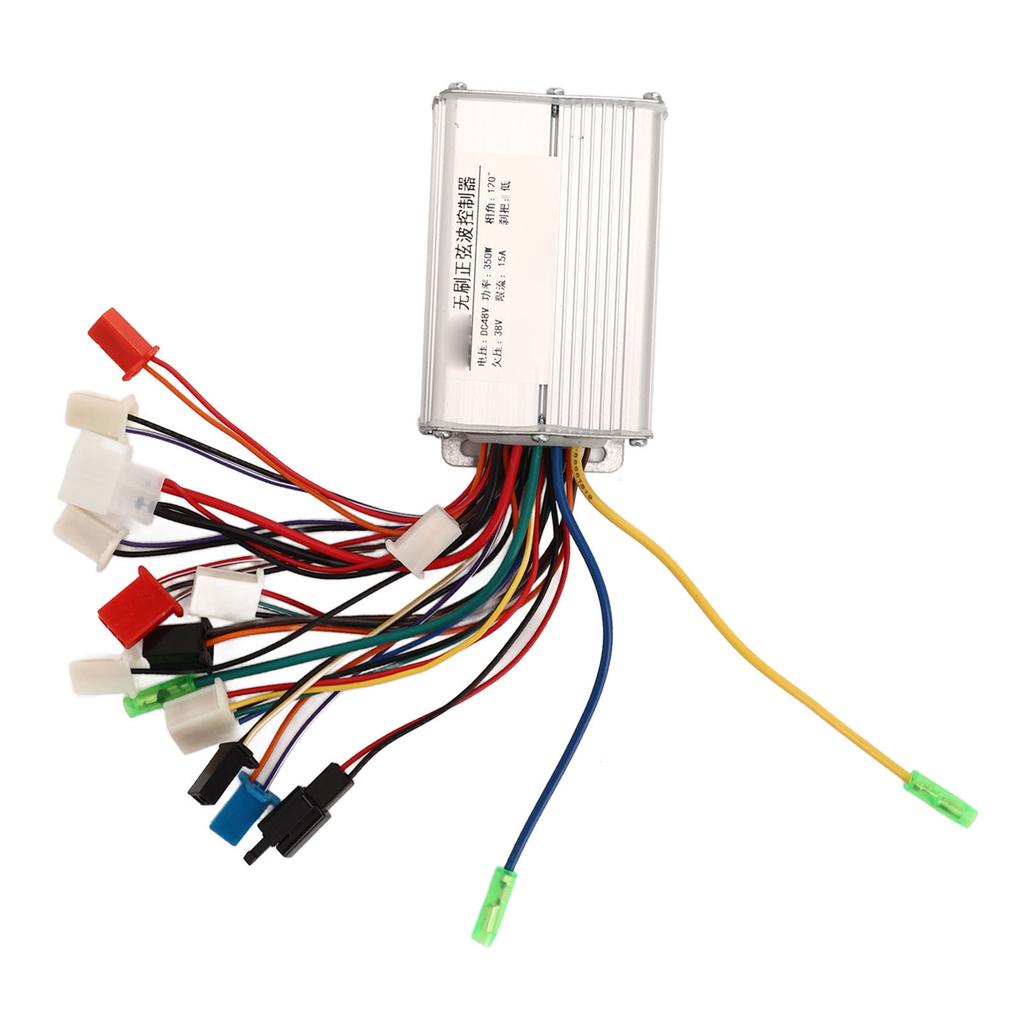 Контроллер для электровелосипеда 48 В 350 Вт, бесщеточный, из алюминиевого сплава, контроллер бесщеточного мотора для электросамоката для модификации