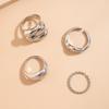 1 компл., женские открытые кольца, гальванические, гладкие, однотонные, дугообразные, штабелируемые, регулируемые