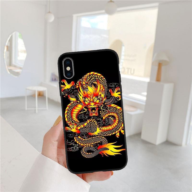 LO25 Чехол-накладка 'Китайский Дракон' для iPhone SE X XS XR 11 16E 17 Pro Max Air 8 7 6 6s Plus