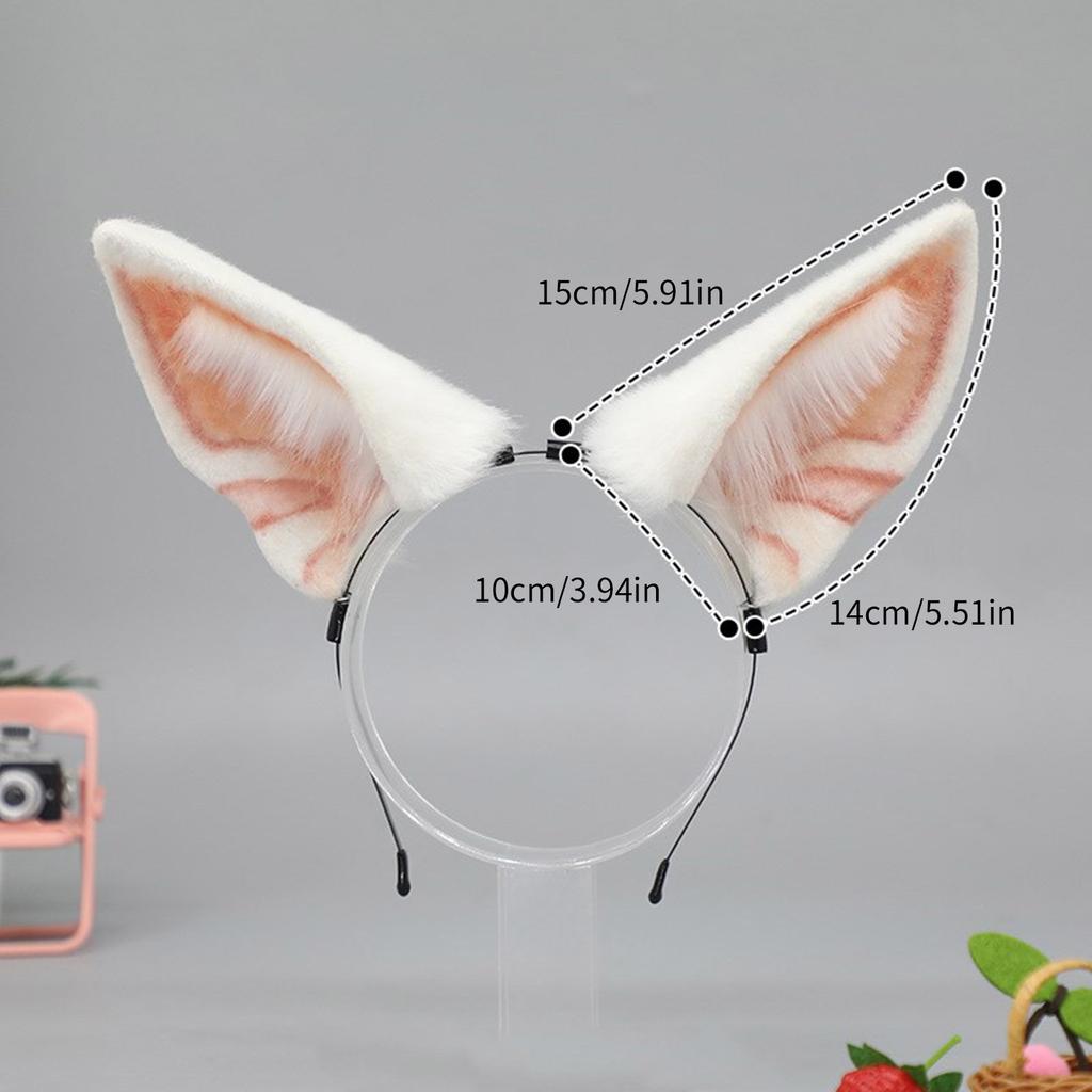 Cosplay Maid Hairhoop Animal Ear Hairband Ethnic Headband Gothic Costume Accessories Girl Female Theme Party Headdress