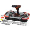 Cordless Drill Driver Kit - 18V - BLACK+DECKER - BDCDC18BAST-QW - 2 Batteries - Charger - 160 Accessories