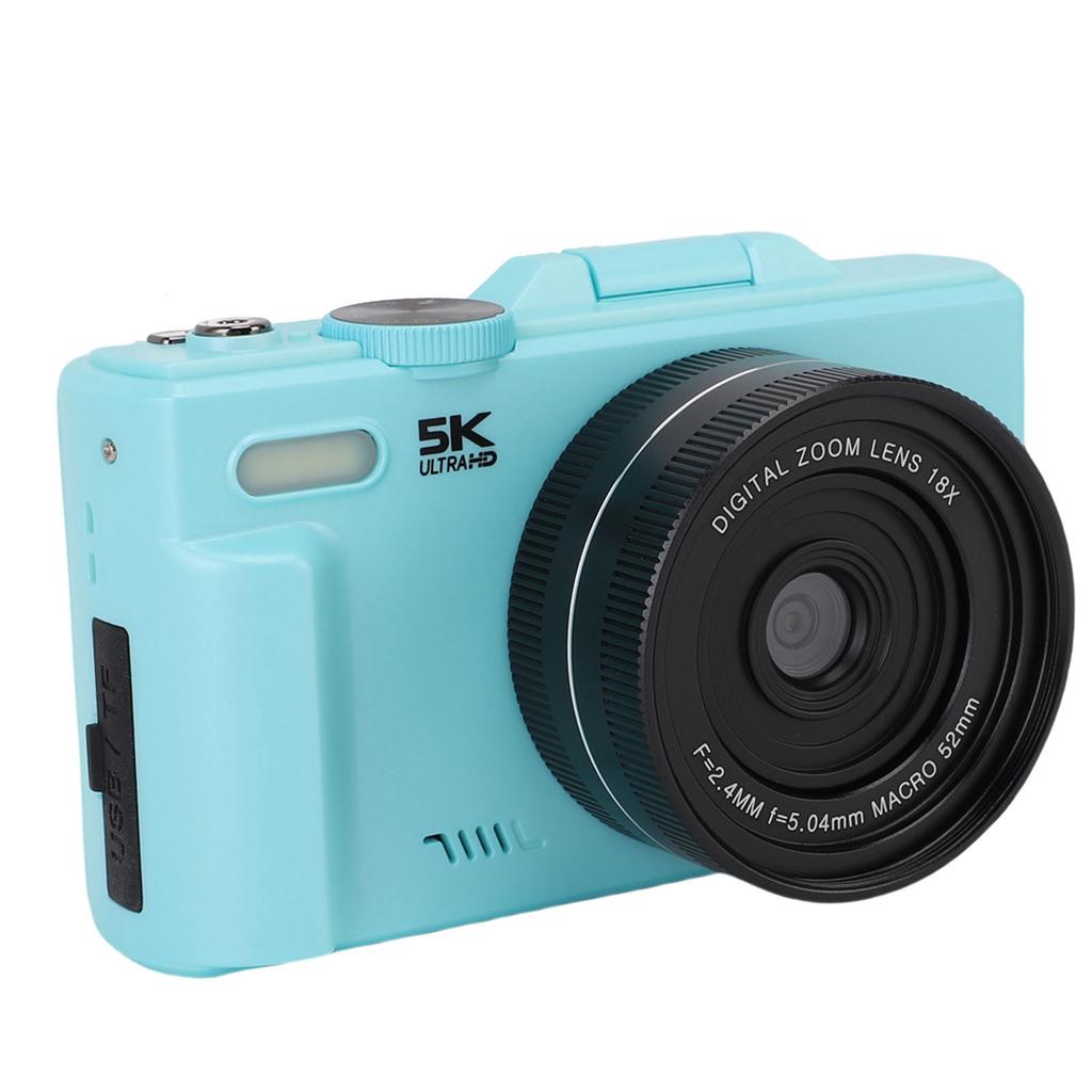 Цифровая камера 5K для фотографии 75 МП HD Автофокус 18-кратный цифровой зум WiFi Беззеркальная камера с 3-дюймовым откидным экраном для