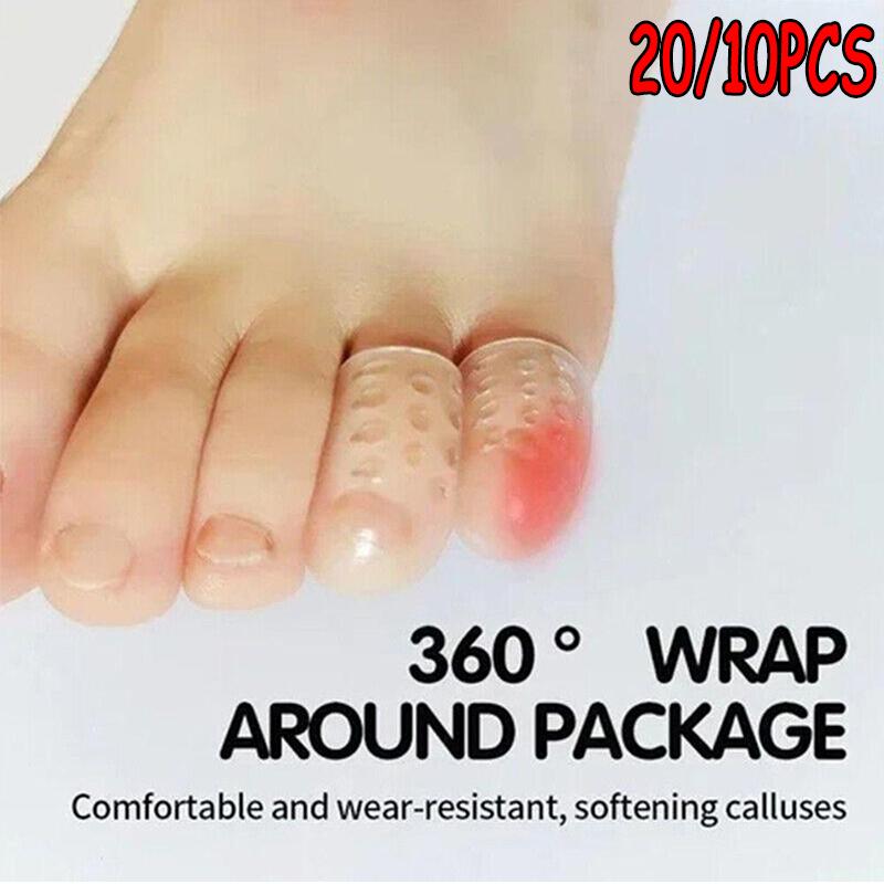 20/10 шт., защита для пальцев, мягкие силиконовые дышащие натоптыши на ногах, волдыри, крышка для пальцев, инструмент для ухода за ногами, антифрикционные разделители для пальцев ног