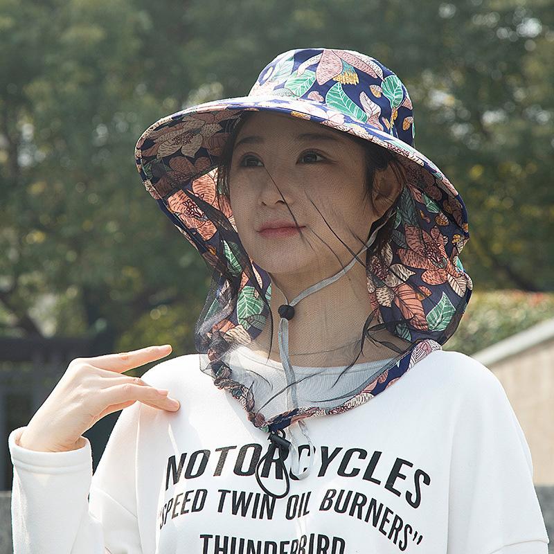 Женские многофункциональные дышащие козырьки для защиты от солнца, кепки, кепки из полиэстера, сетка от насекомых и комаров, лето, 6 стилей