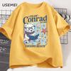 Team Conrad Junior Mint Bear T Shirt Summer Beach Tee Men Women Loose Cotton Short Sleeve T-shirt Crewneck Tshirt Breathable