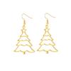 Trendy Alloy Christmas Earrings With Santa And Reindeer Holiday Festive Style