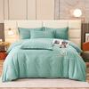 Легкий роскошный комплект постельного белья из четырех предметов из утолщенного хлопка, длинноволокнистый хлопок с вышивкой и начесом, пододеяльники