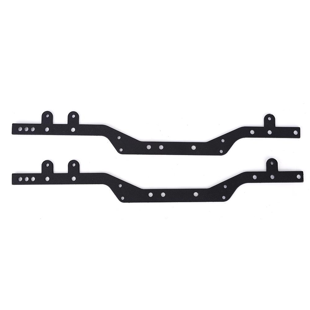2Pcs RC Car Metal Chassis Beam Replacement Accessory for WPL C34 C34K C34KM 1Celsius16 Black