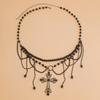 Acrylic Beads Y2K Silver Waist Chain Adjustable Crystal Tassel Waistband  Waist Seal