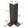 4pcs Adjustable Post Base Brackets Corrosion Resistant Heavy Duty Fence Post Base Support with Screw Metal