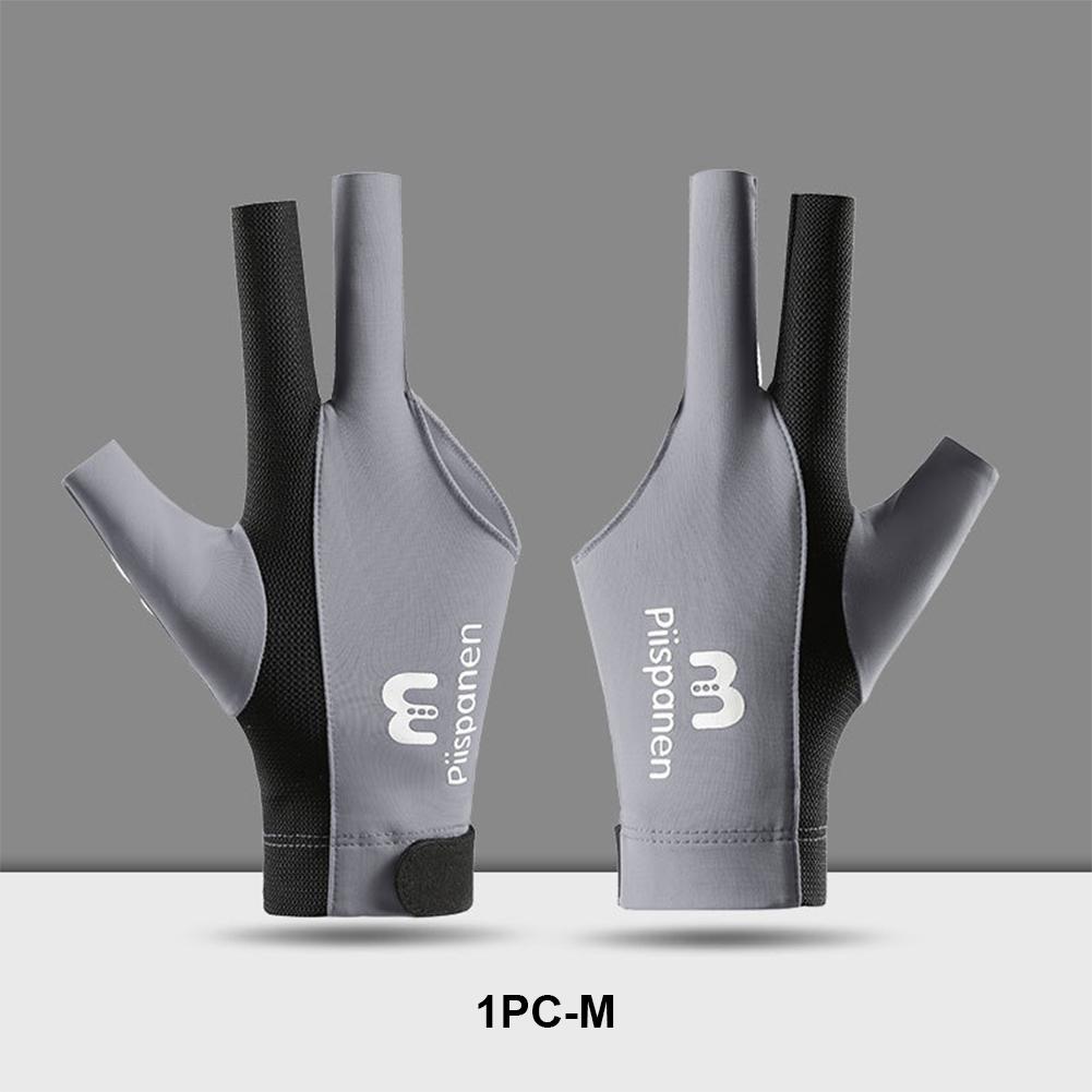 1шт трехпалые бильярдные перчатки сшитый дизайн дышащие нескользящие самоклеящиеся перчатки из ткани фиксированные принадлежности для бильярда