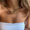 1pc Circular Hose Choker Magnetic Necklace Metal Punk Hip Hop Style Stainless Steel