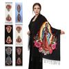 Virgin Mary Shawl Scarf Soft Cashmere Warm Wrap Tassel Scarves Winter Lightweight Blanket Versatile Religious Accessory