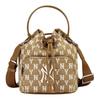 New MLB Polyester Bucket Bags Handbags Shoulder Bag Crossbody Bag Regular Women's Khaki 32BG34111-50B