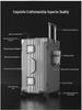 Large 24/26-Inch Multifunctional Aluminum Frame Suitcase with Universal Wheels for Men & Women's Travel
