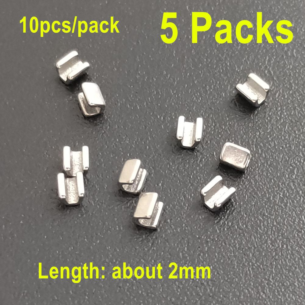 10 шт./упак., стоматологический ортодонтический обжимной крючок, стопорный крючок, аксессуары для обжимаемого материала, открывающегося/закрытого типа